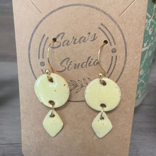 Two-Tier Lovely Yellow Earrings