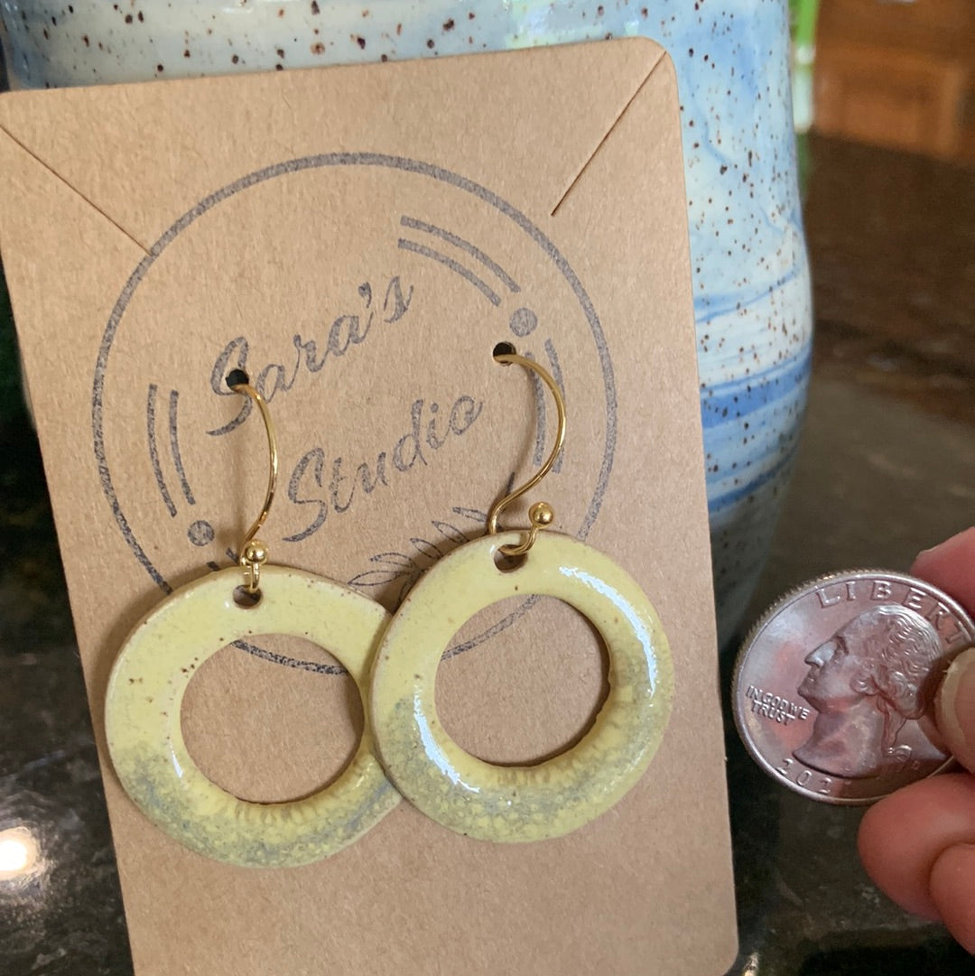 Adorable Pale Yellow Earrings