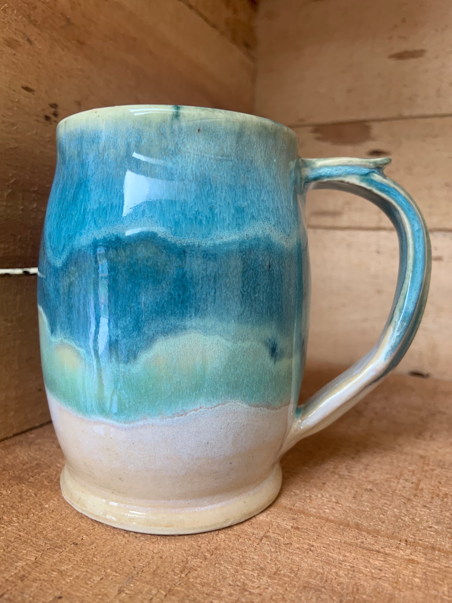 Cascading Blues Beach Mug