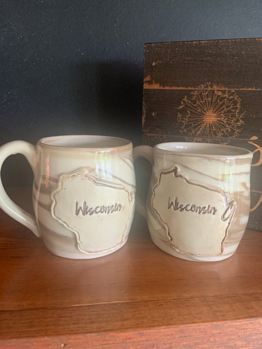 Marbled Wisconsin Mug Set