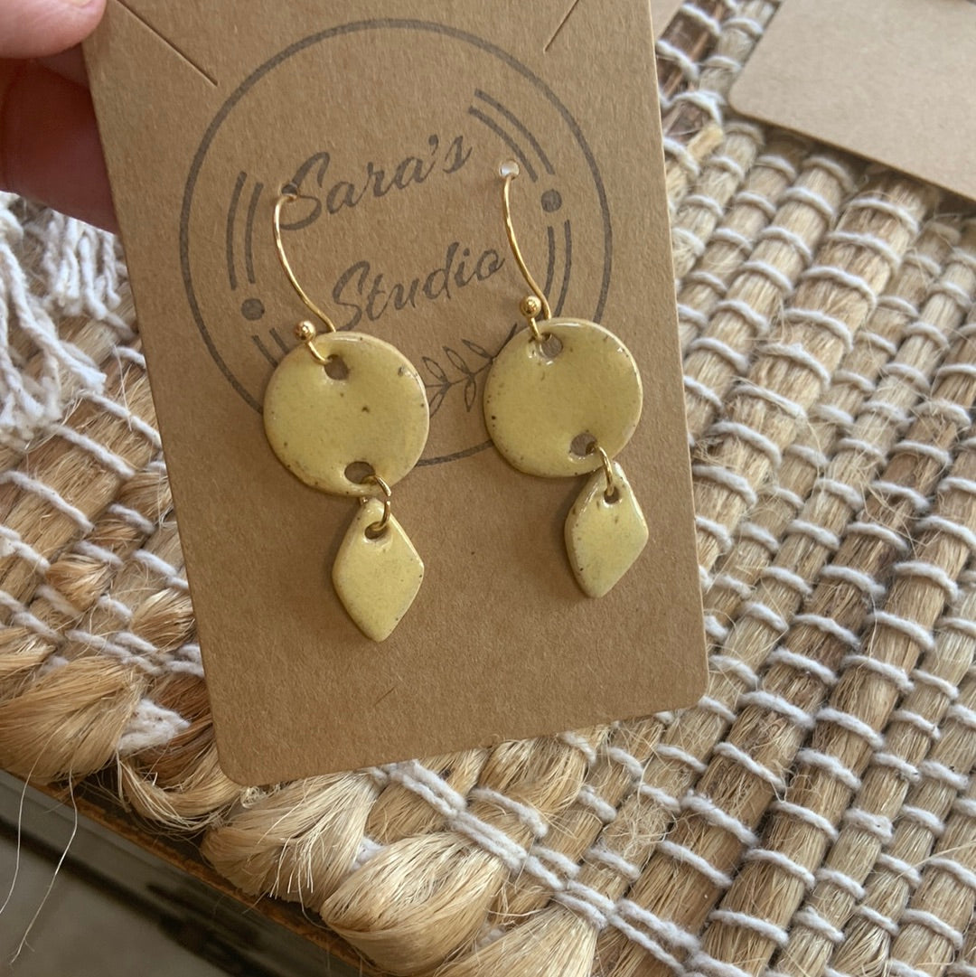 Two-Tier Lovely Yellow Earrings