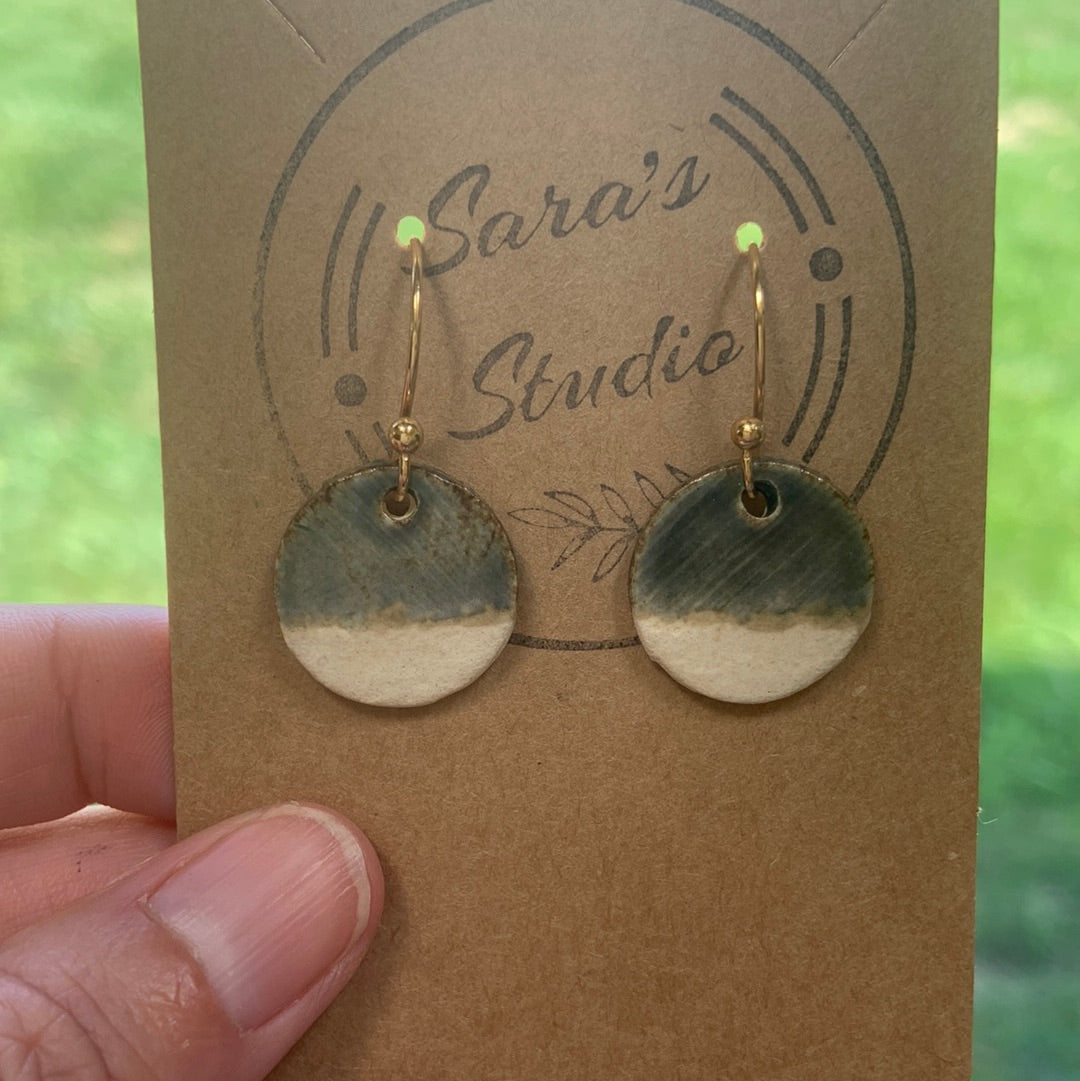 Sweet two-tone earrings