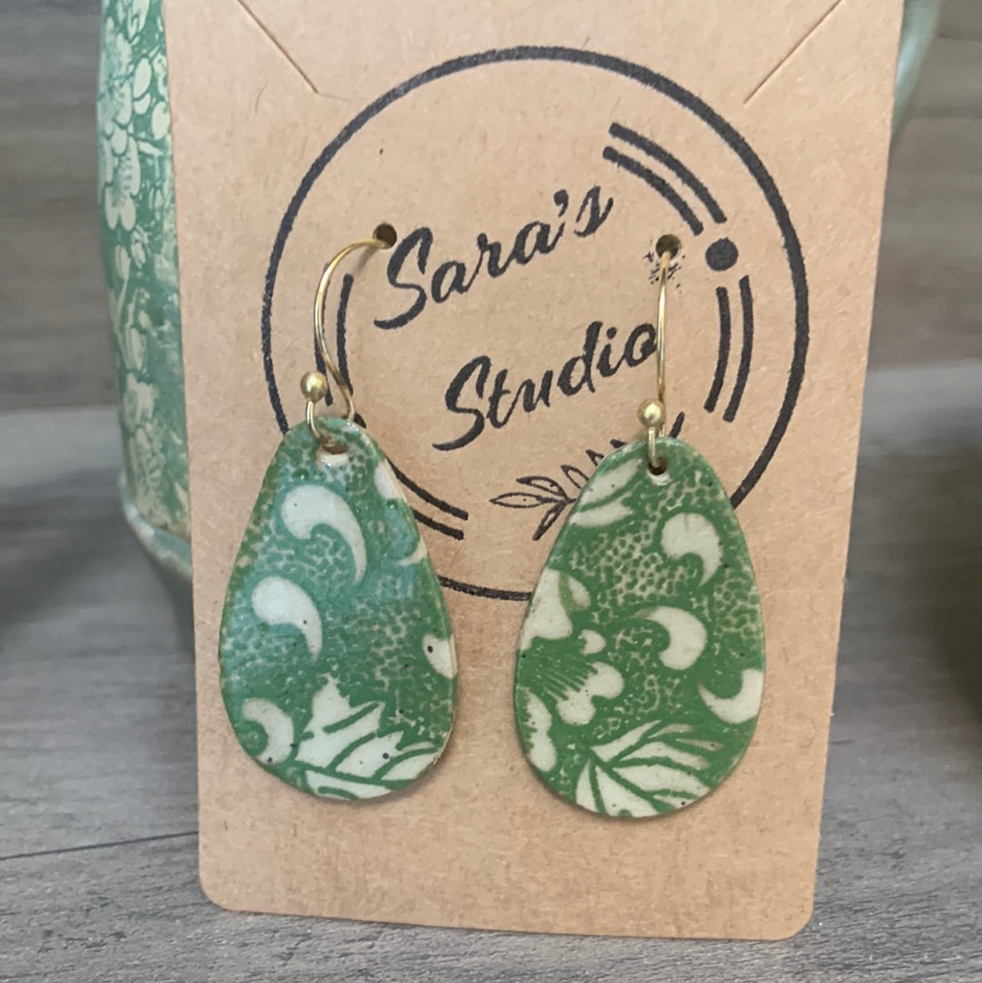 Loving Green Paisley Earrings