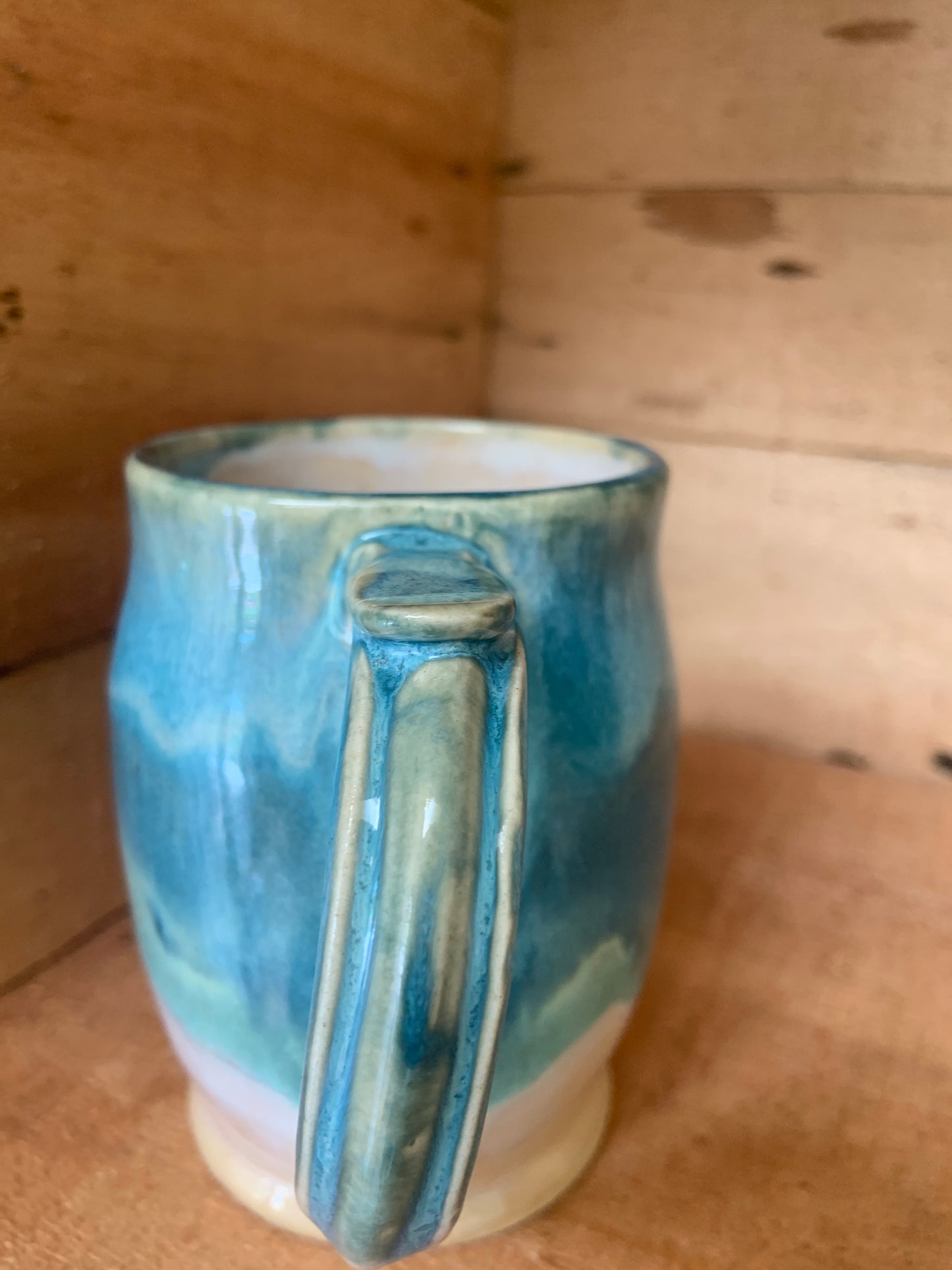 Cascading Blues Beach Mug