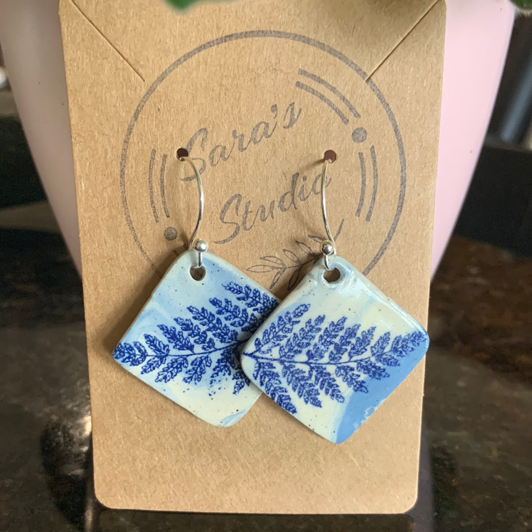 Marbled Leaf Earrings