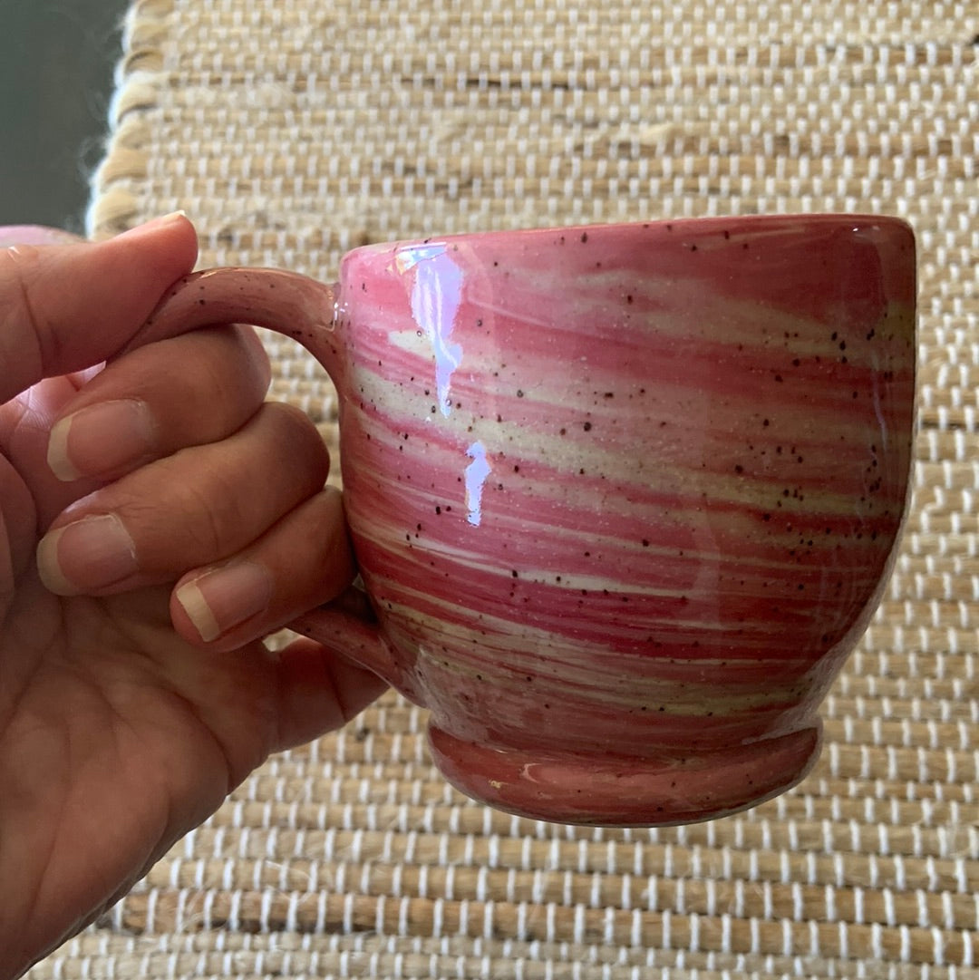 Marbleized in Pink Mug Set